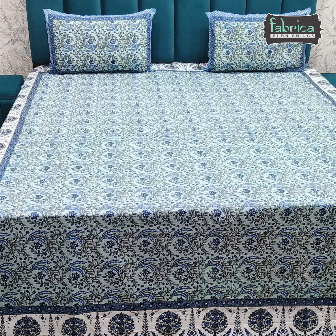 Royal Rajasthani Handblock Print pure Cotton Double Bed Sheets