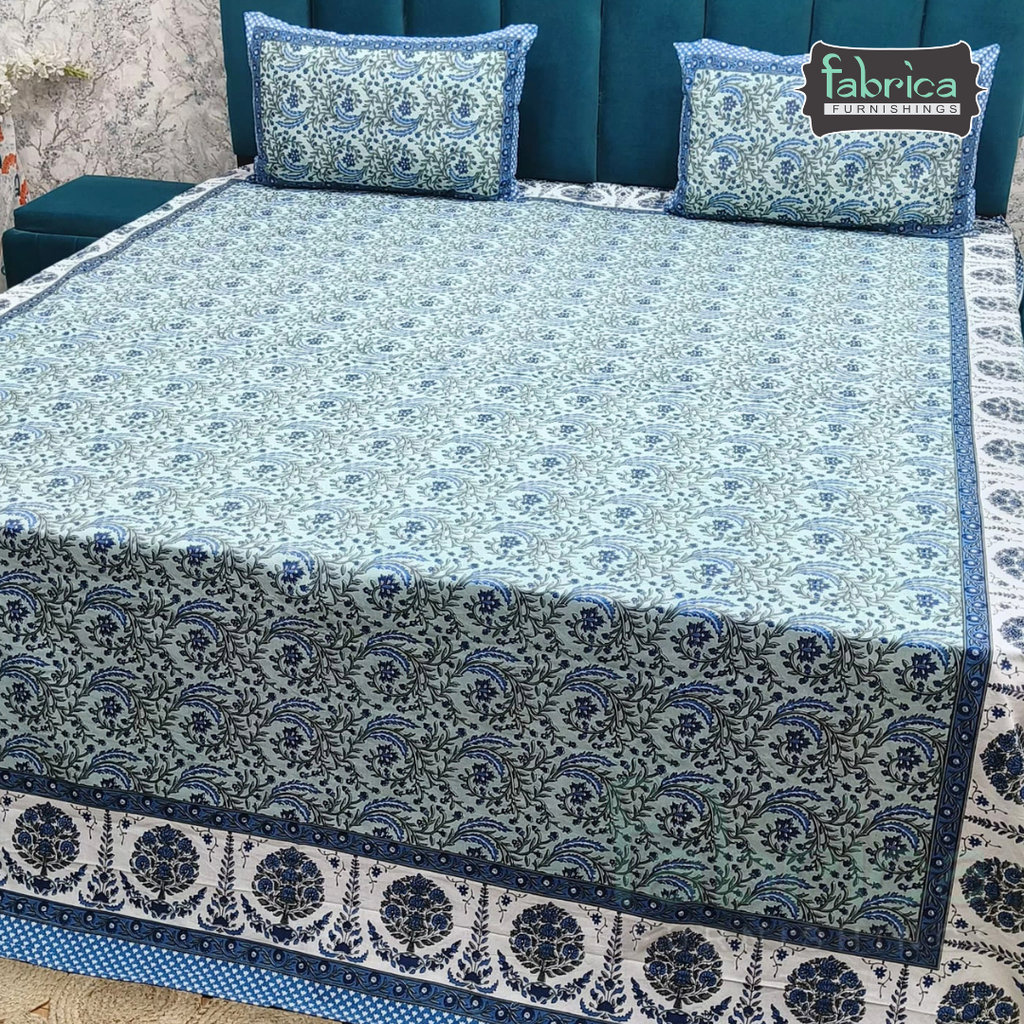 Royal Rajasthani Handblock Print pure Cotton Double Bed Sheets