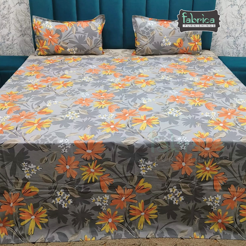 Pearl Print Premium Pure Cotton king Size Bedsheet