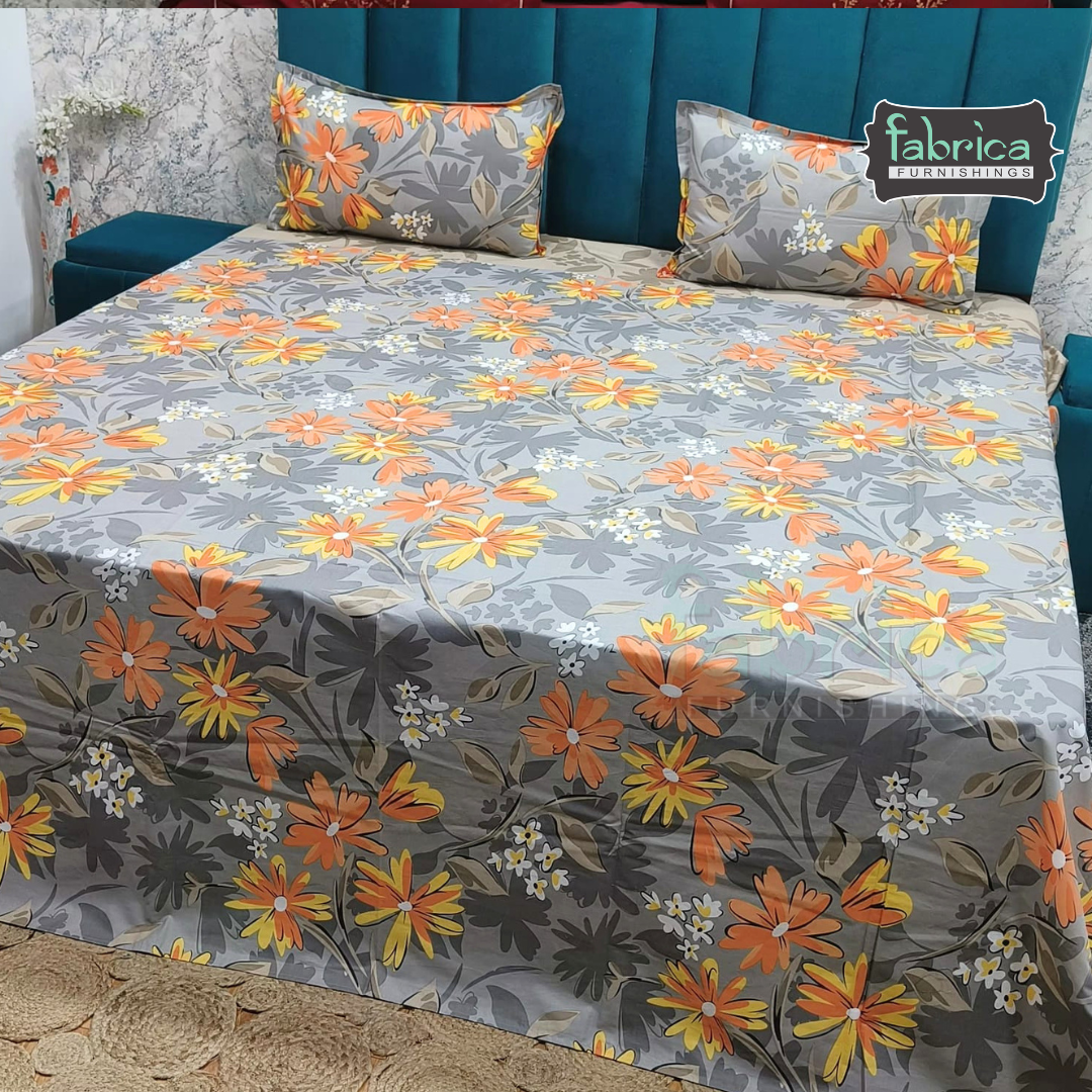 Pearl Print Premium Pure Cotton king Size Bedsheet