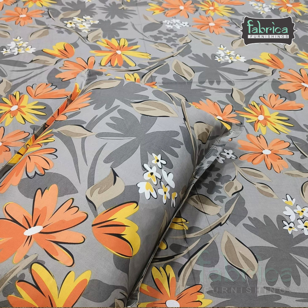 Pearl Print Premium Pure Cotton king Size Bedsheet