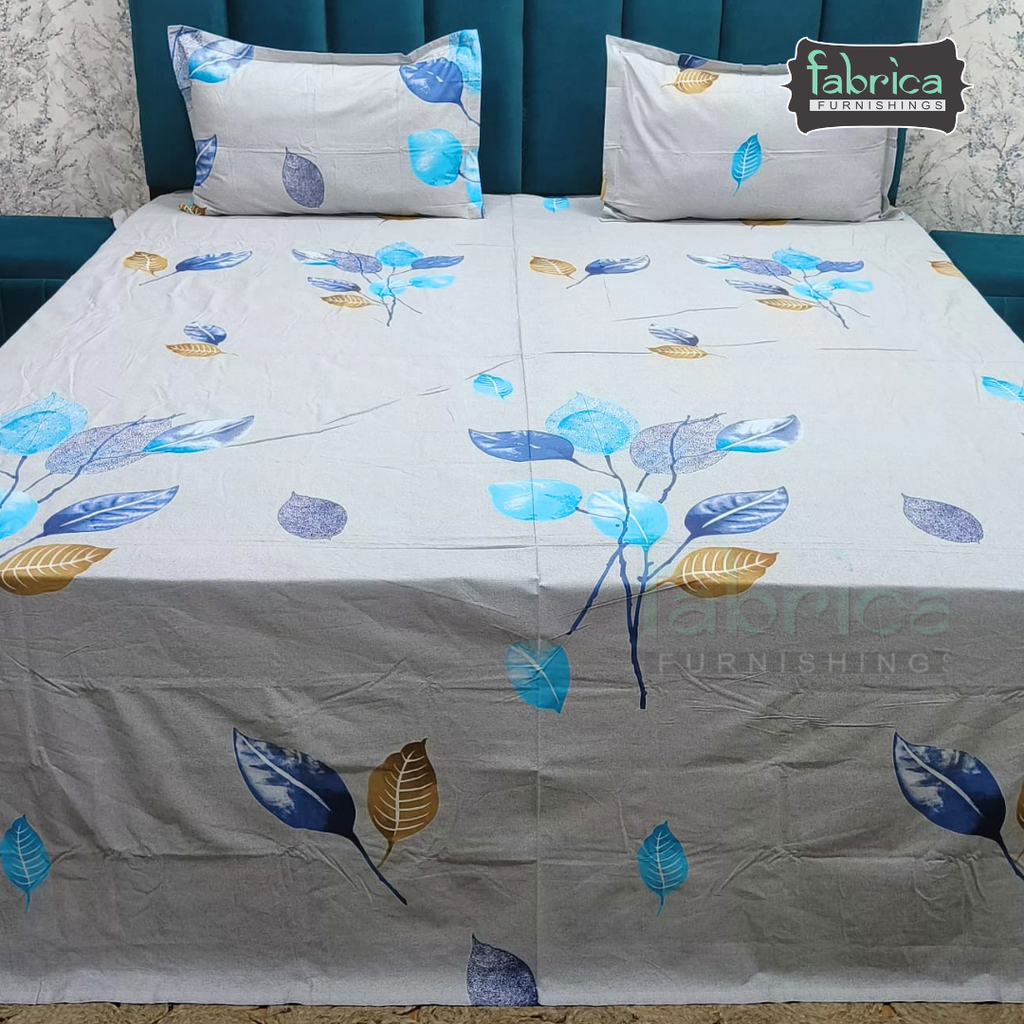 Pearl Print Premium Pure Cotton king Size Bedsheet