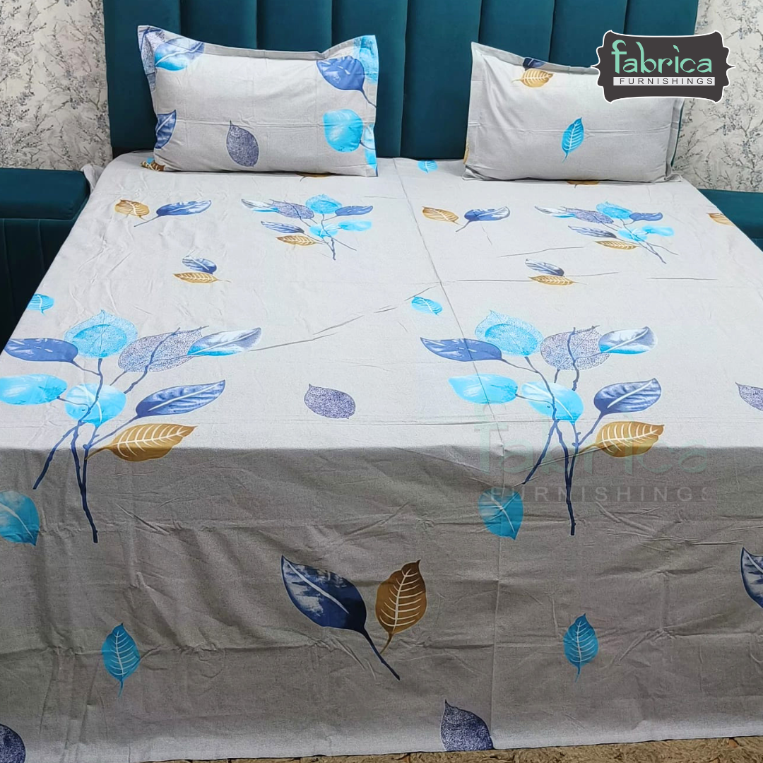 Pearl Print Premium Pure Cotton king Size Bedsheet