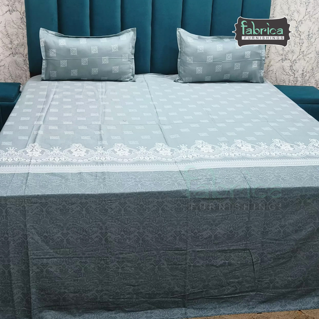 Pearl Print Premium Pure Cotton king Size Bedsheet