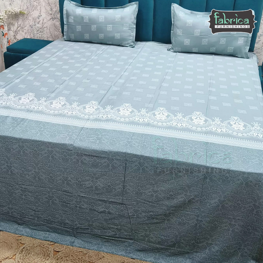 Pearl Print Premium Pure Cotton king Size Bedsheet