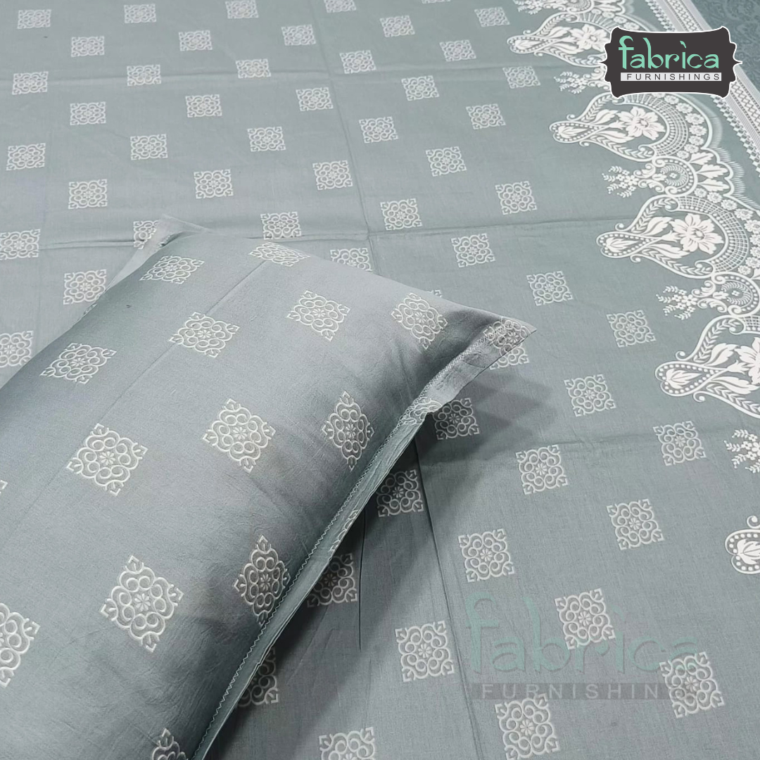 Pearl Print Premium Pure Cotton king Size Bedsheet