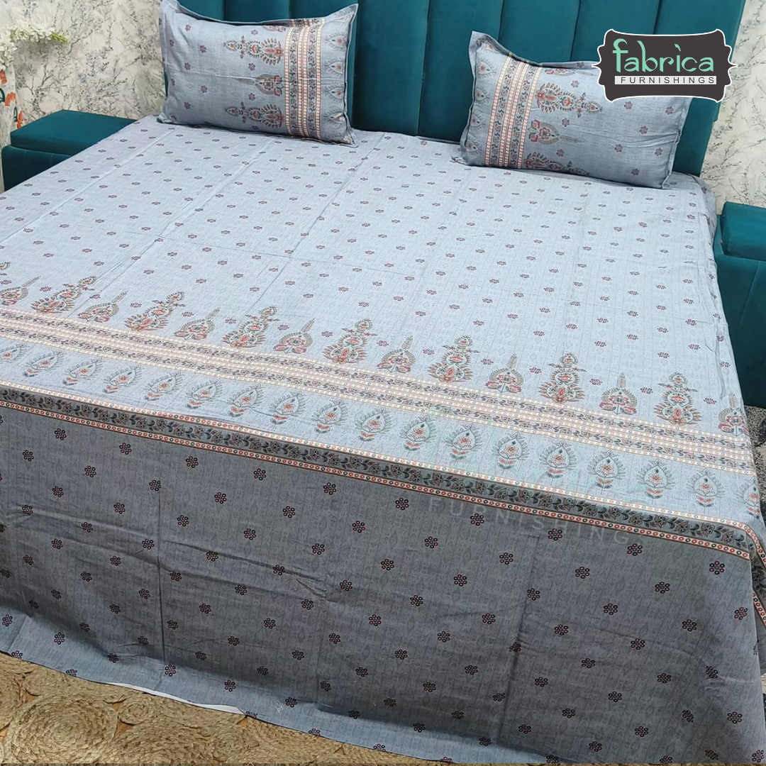 Pearl Print Premium Pure Cotton king Size Bedsheet