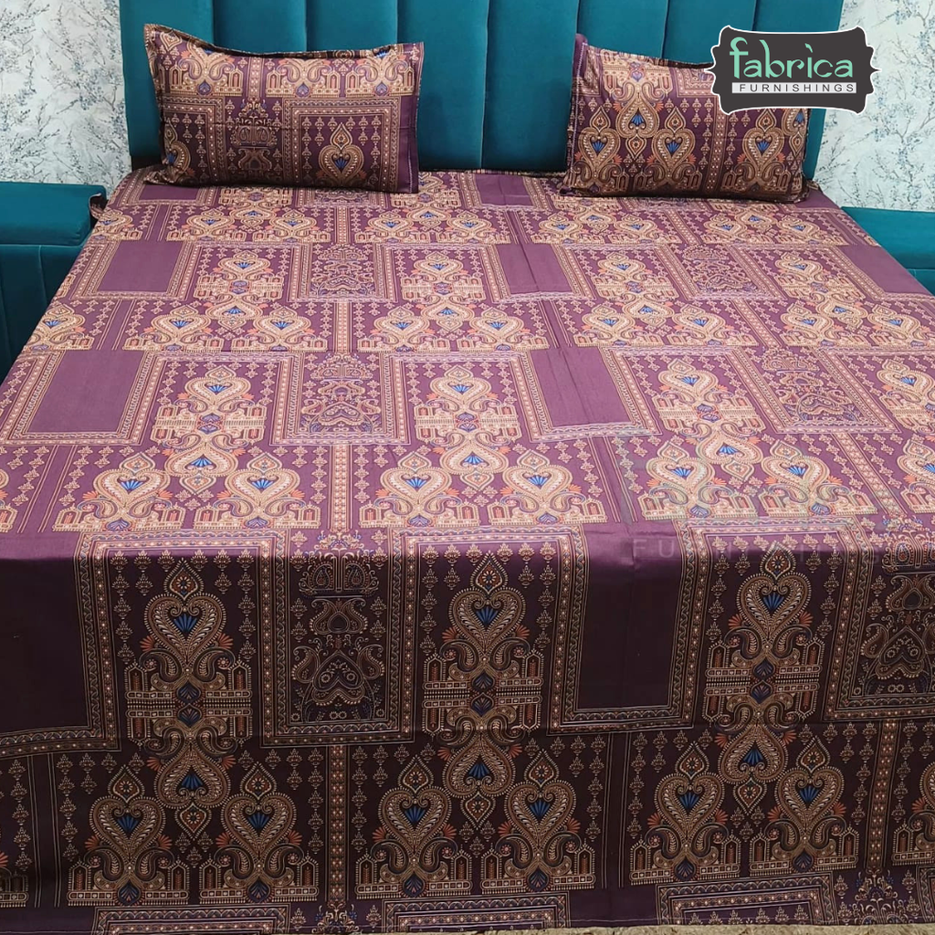 Pearl Print Premium Pure Cotton king Size Bedsheet