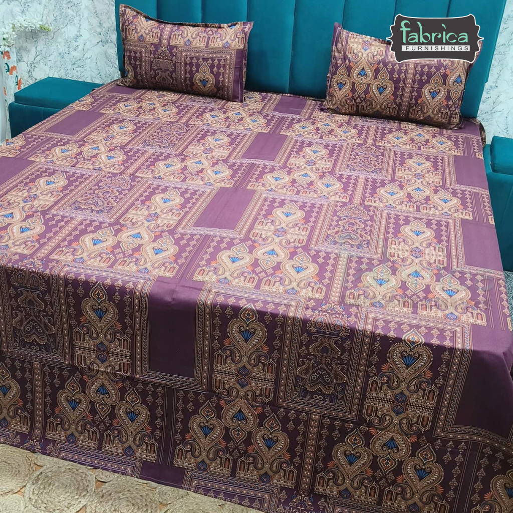 Pearl Print Premium Pure Cotton king Size Bedsheet