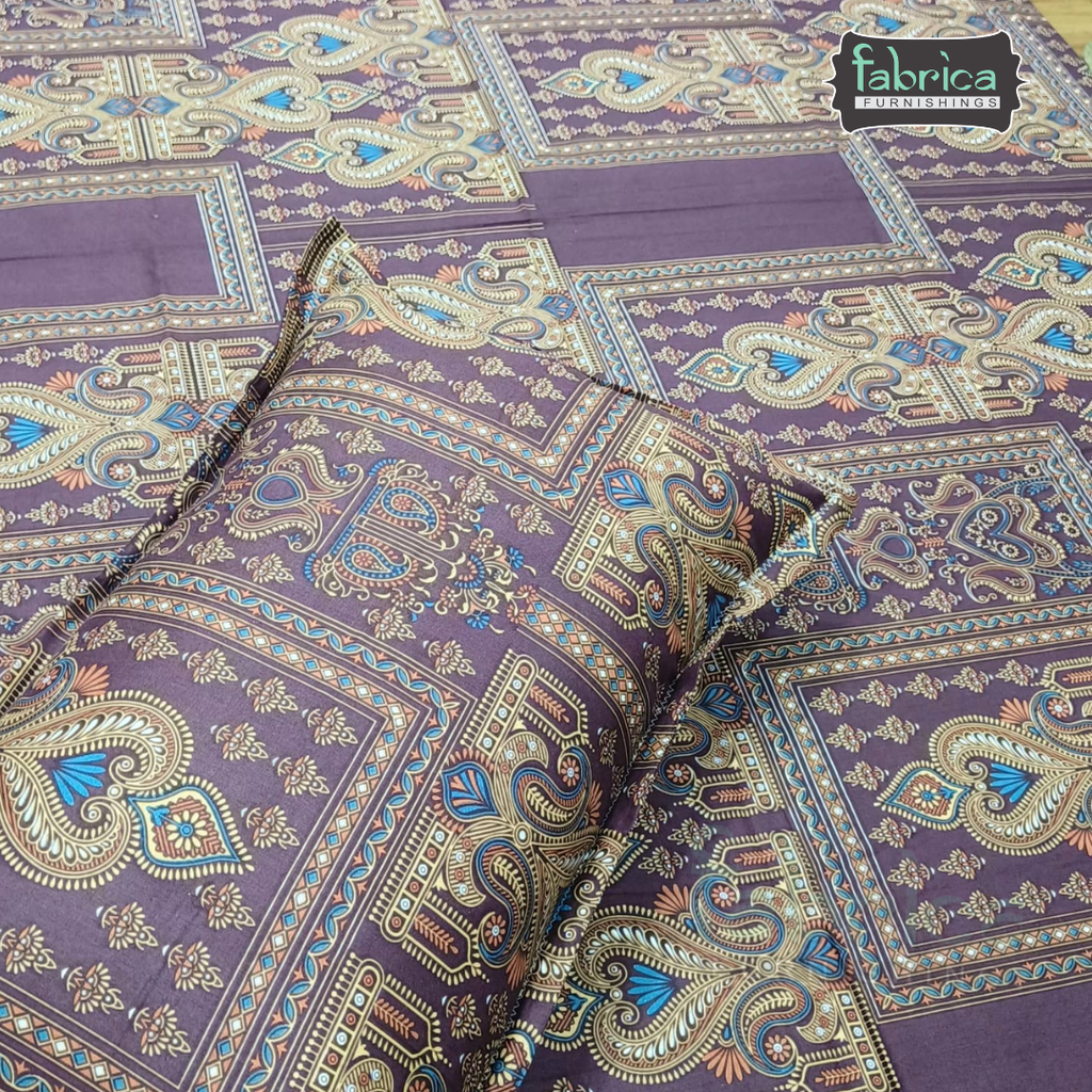 Pearl Print Premium Pure Cotton king Size Bedsheet