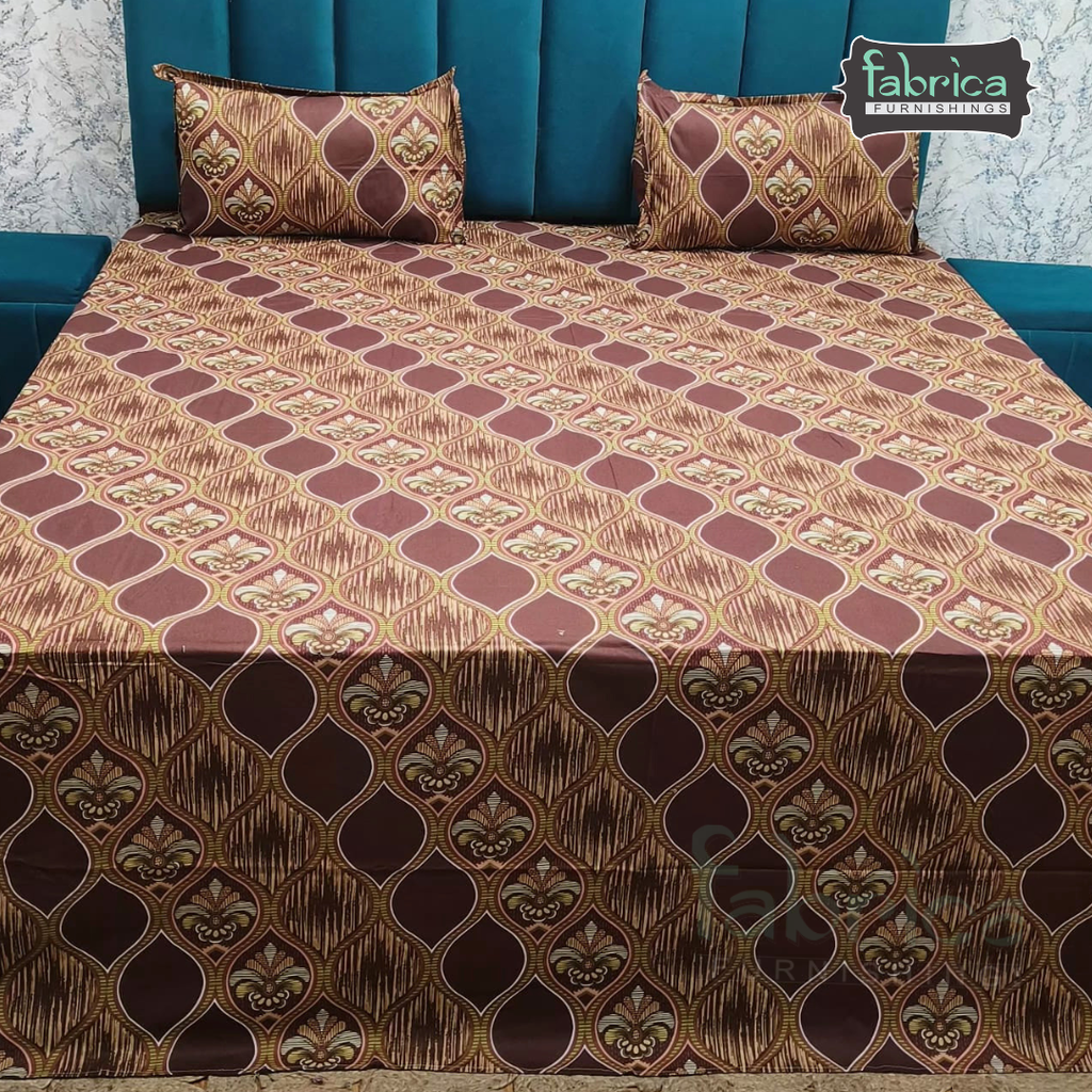 Pearl Print Premium Pure Cotton king Size Bedsheet