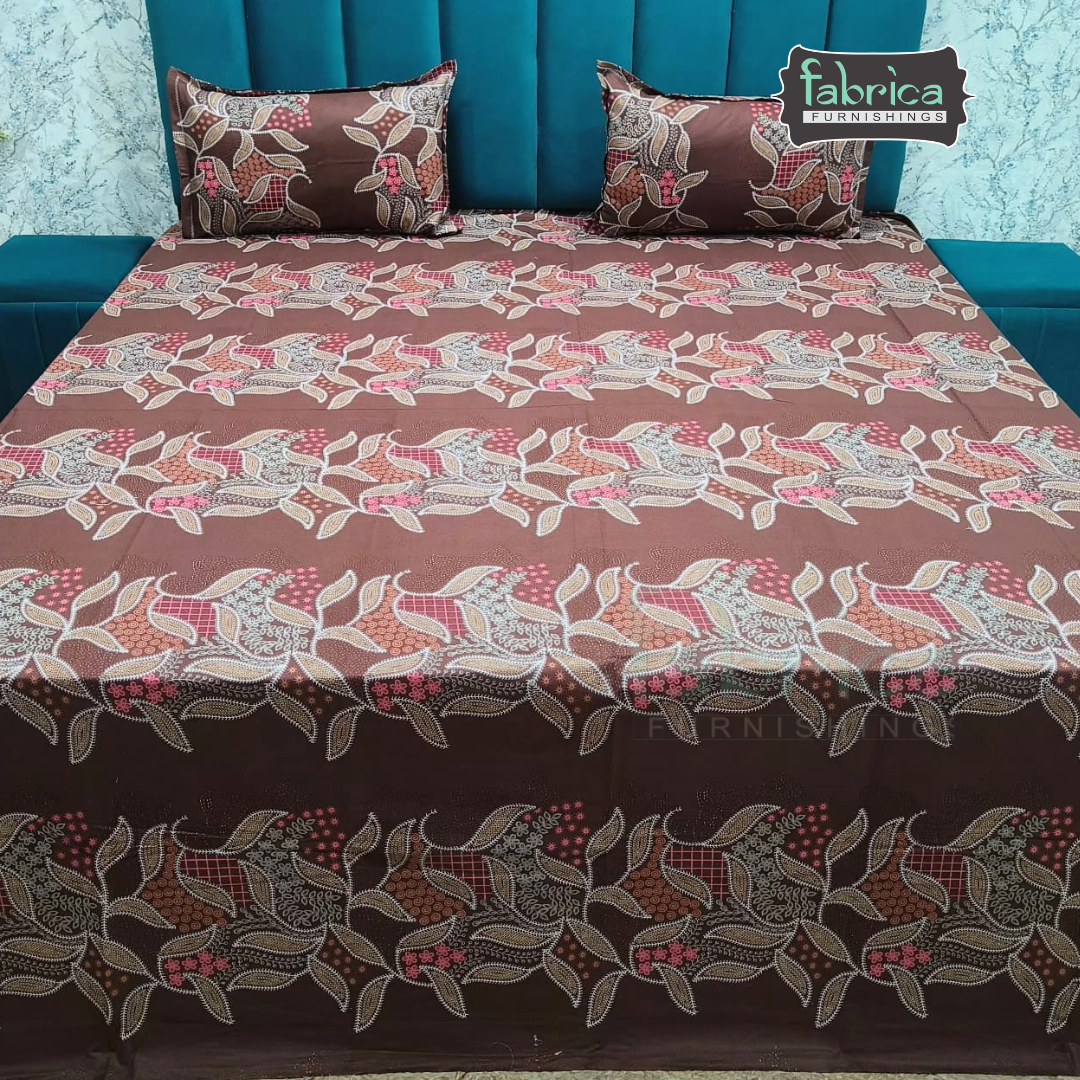 Pearl Print Premium Pure Cotton king Size Bedsheet