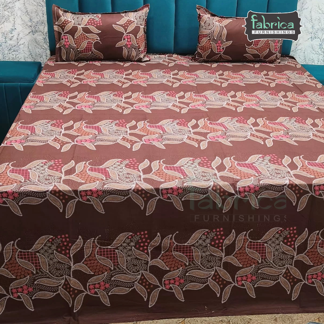 Pearl Print Premium Pure Cotton king Size Bedsheet