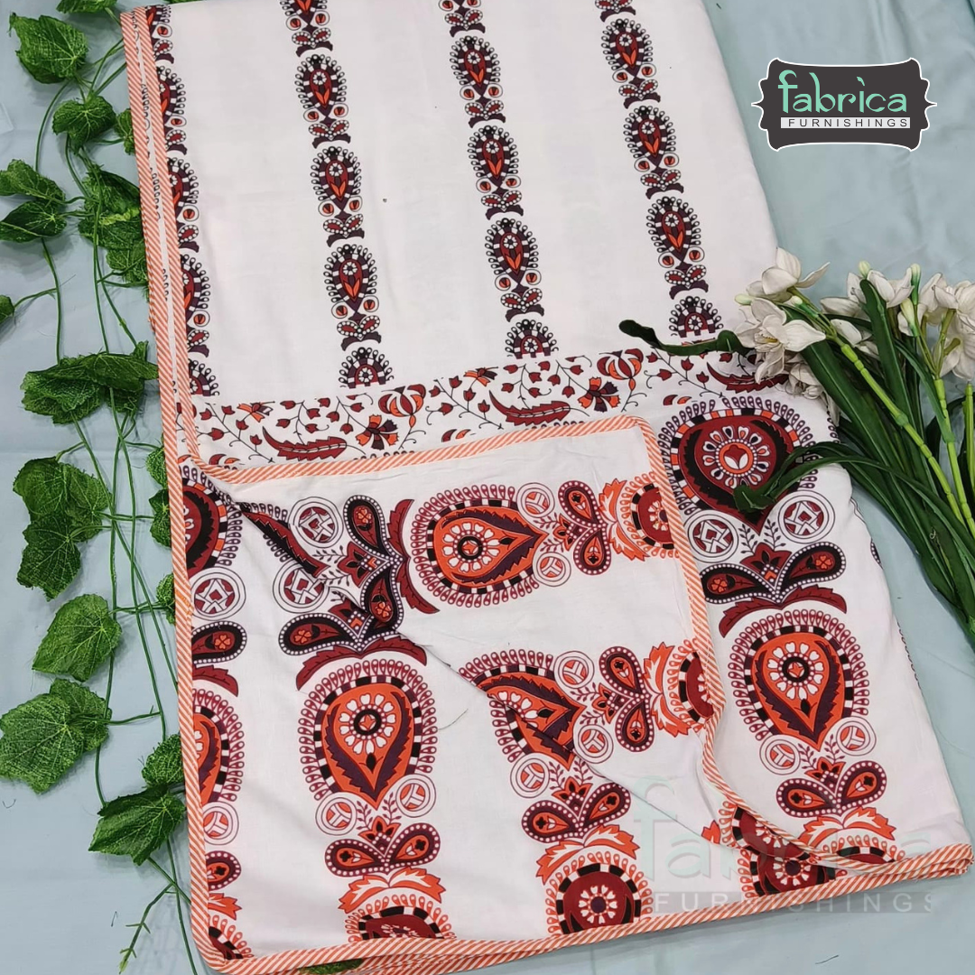 Noor Printed Mul Cotton Double Bed AC Duvet ( Tehar )