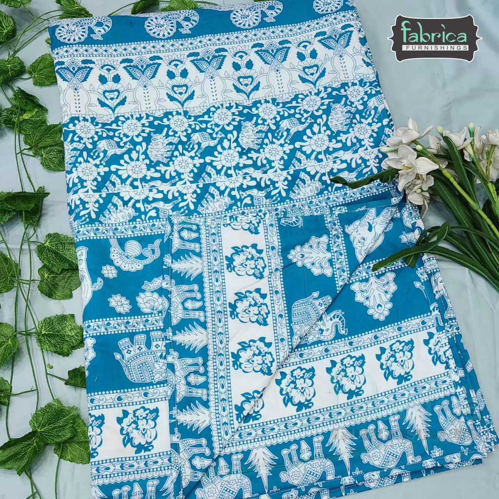 Noor Printed Mul Cotton Double Bed AC Duvet ( Tehar )