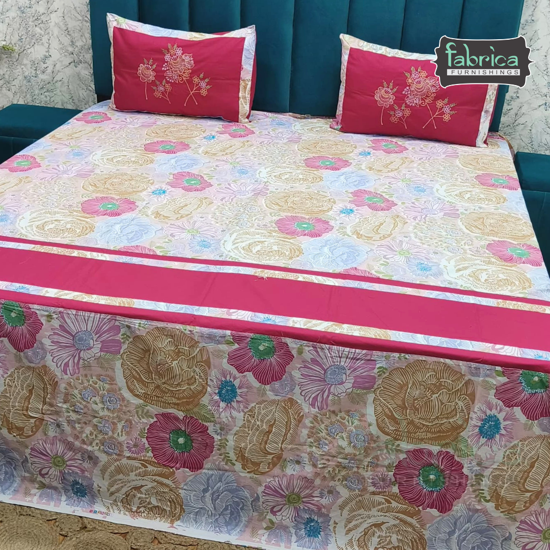 Fabby Designer Pure Cotton King Size Mix & Match Bedsheet