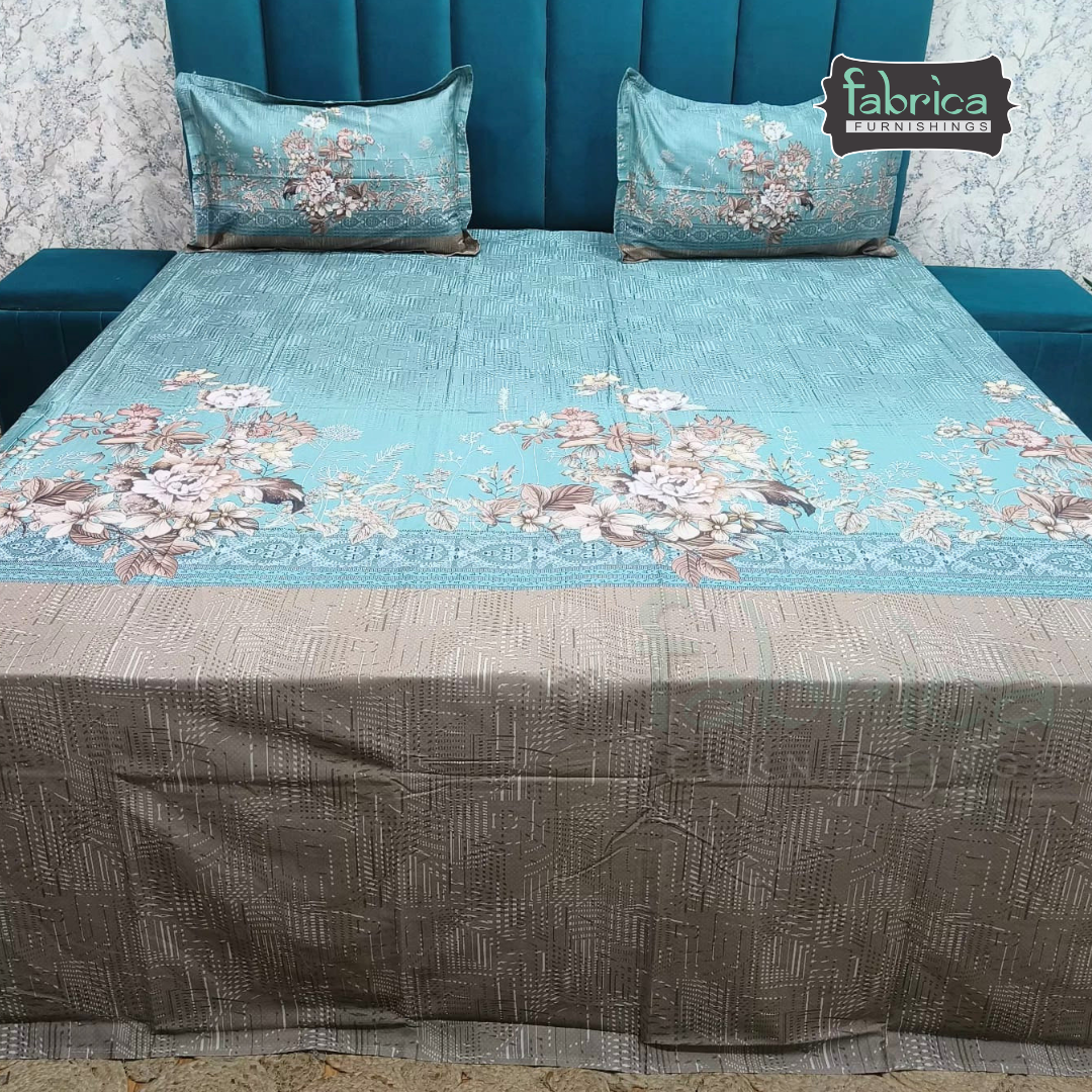 Digital Raga Printed King Size (400 Tc) Pure Cotton Bedsheet
