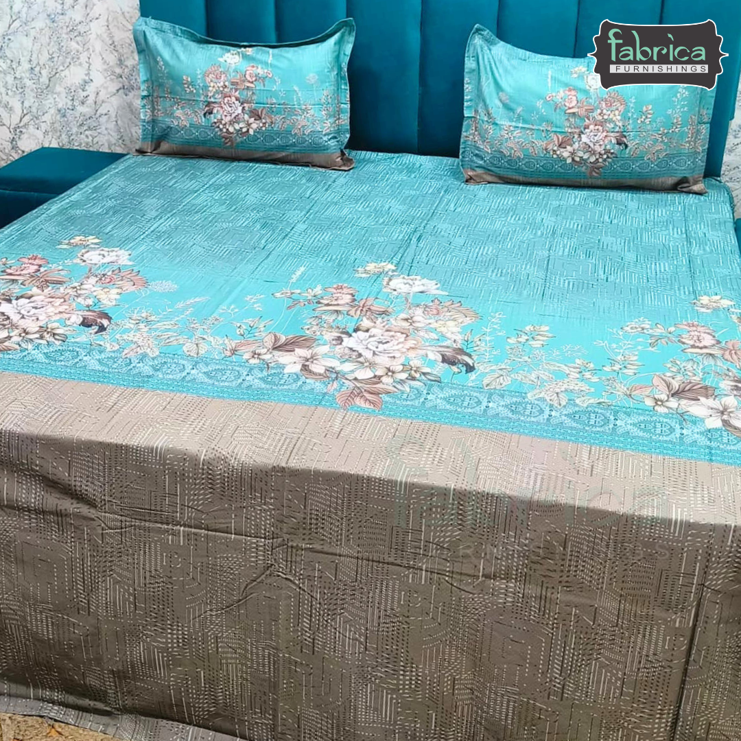 Digital Raga Printed King Size (400 Tc) Pure Cotton Bedsheet
