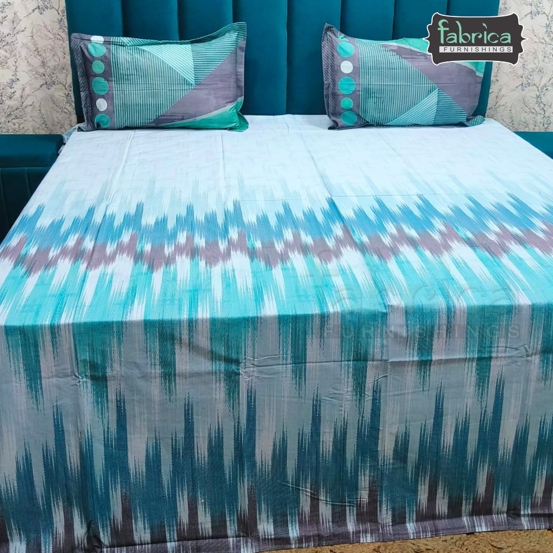 Digital Raga Printed King Size (400 Tc) Pure Cotton Bedsheet