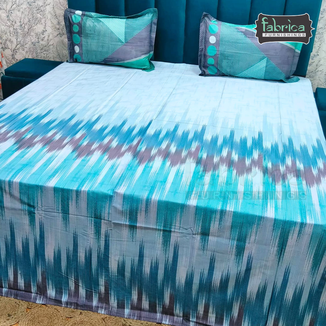 Digital Raga Printed King Size (400 Tc) Pure Cotton Bedsheet