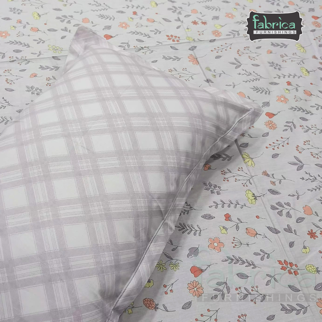 Summer Blues Super King Size Pure Cotton Printed Bedsheet Set