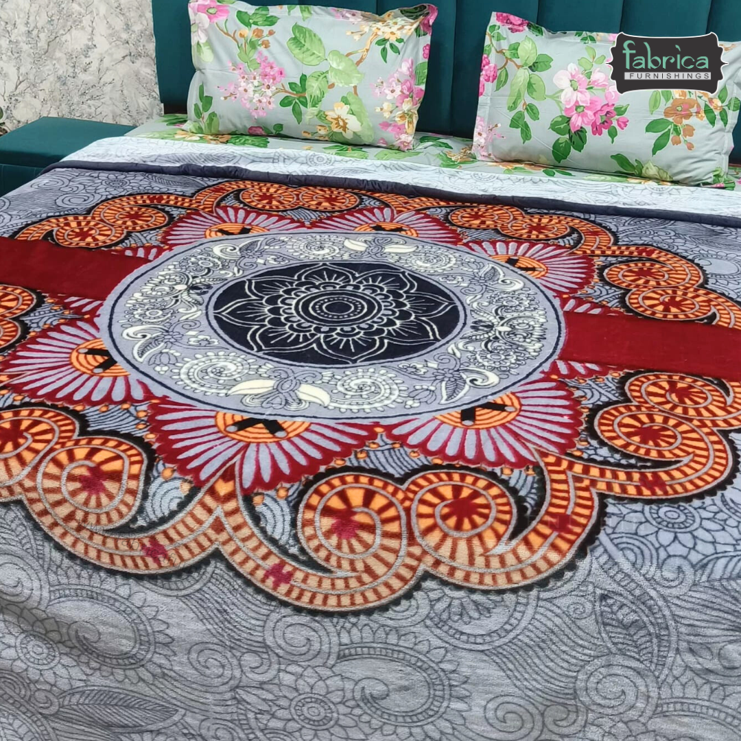 Royal comfort Floral Printed Double Bed Blanket
