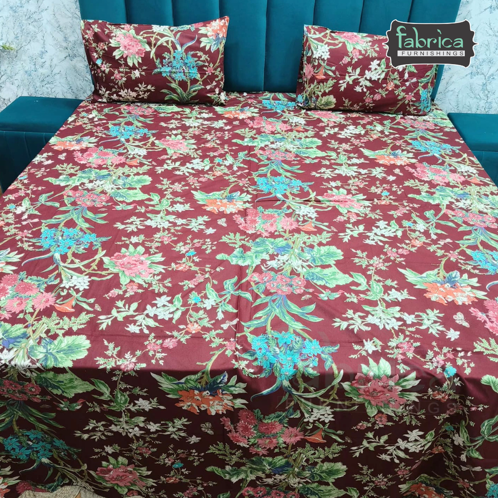 Discharge Printed Pure cotton King Size 4 pcs Bedding Set