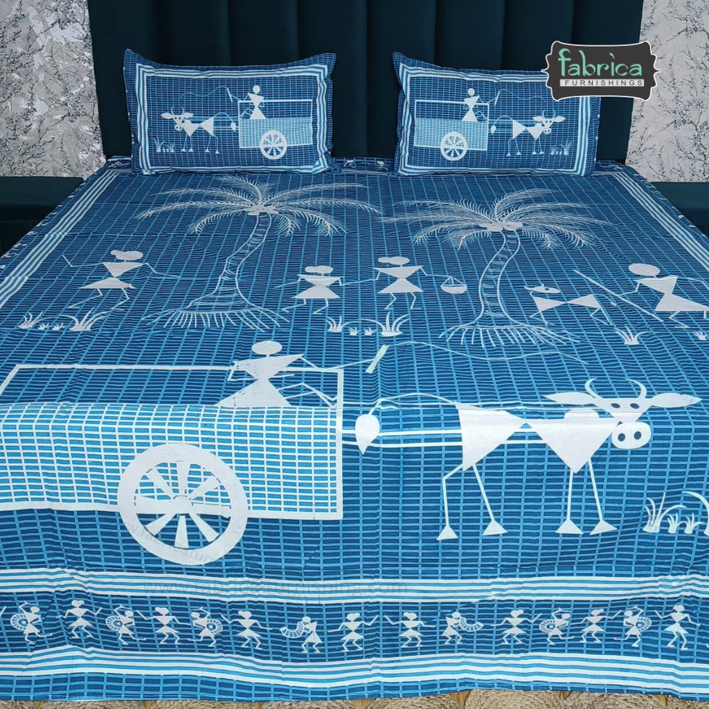 Anukriti Printed Pure Cotton King Size Bedsheet set