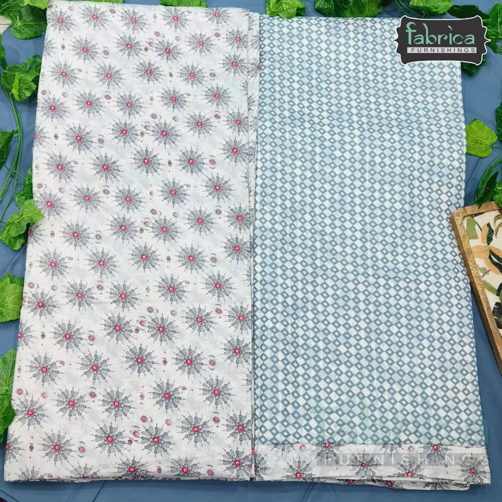 Navrang Pure Cotton Soothing Single Duvet Covers Pair (TEHAR)