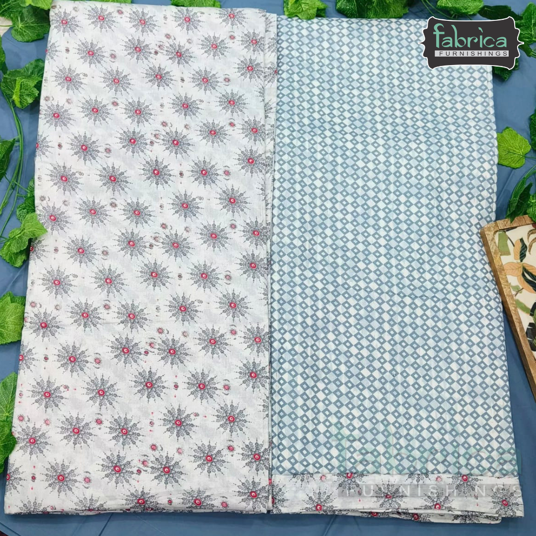Navrang Pure Cotton Soothing Single Duvet Covers Pair (TEHAR)