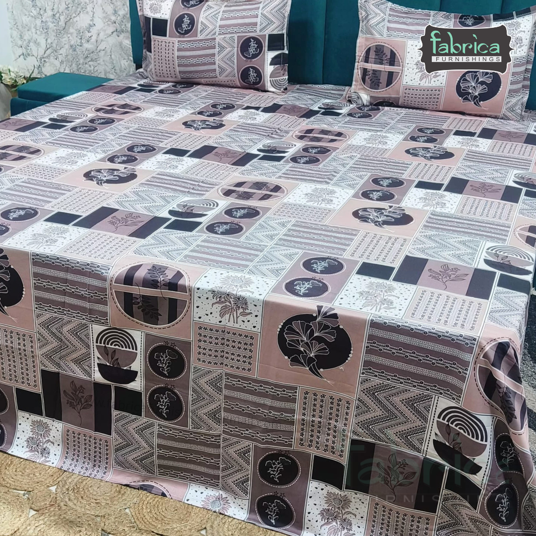 Procian Premium Pure Cotton Printed King Size Bedsheet