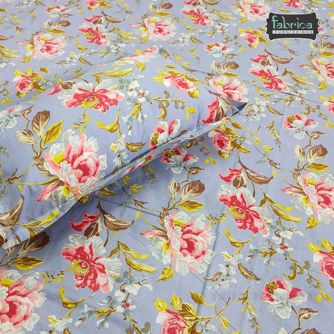 Sadabahar Anokhi Printed Pure Cotton  King Size Bedsheet Set