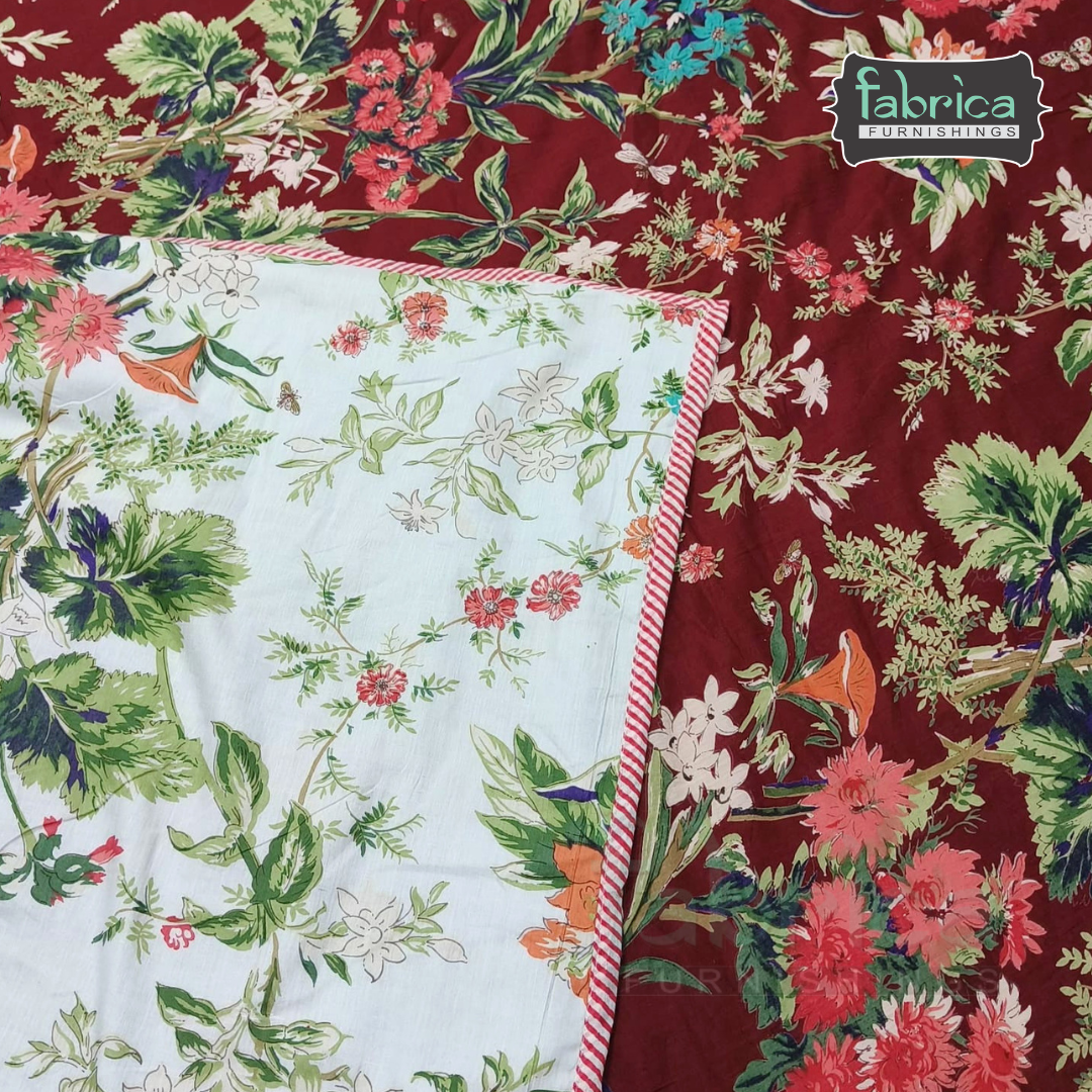 Discharge Printed Pure cotton King Size 4 pcs Bedding Set