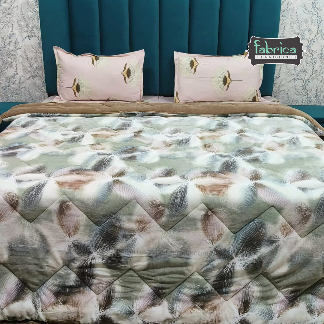 Clayton Digital Printed Double Bed Reversible Winter Quilt