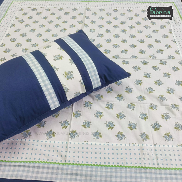 Fabby Decor Designer Print Cotton Queen Size Bed Sheets