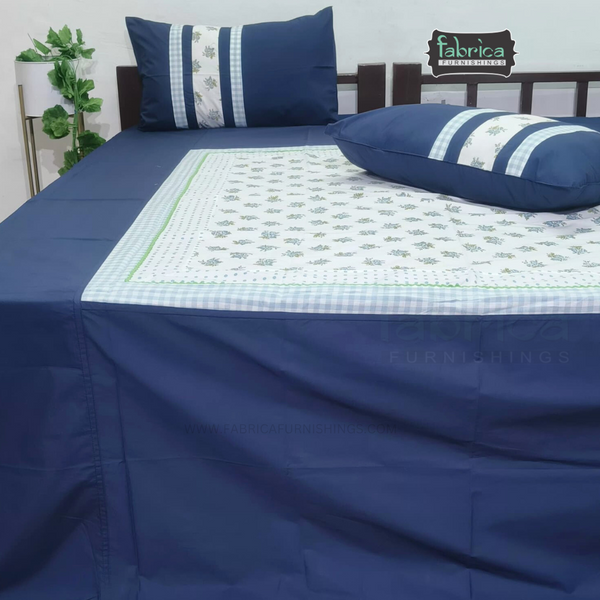 Fabby Decor Designer Print Cotton Queen Size Bed Sheets