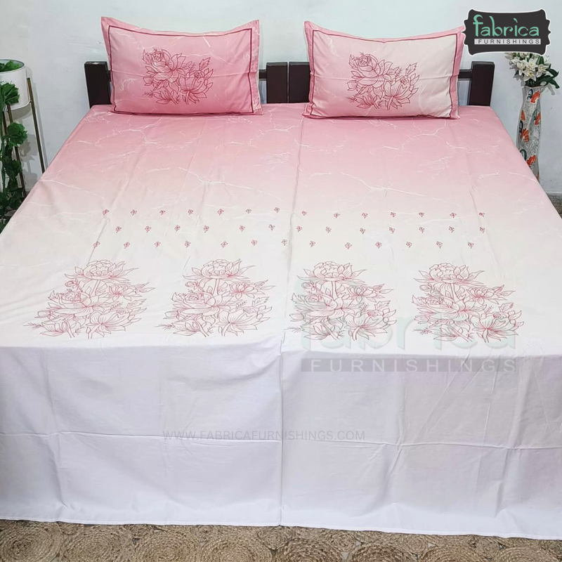 Luxury  Designer Cotton Embroider King Size Bed Sheets