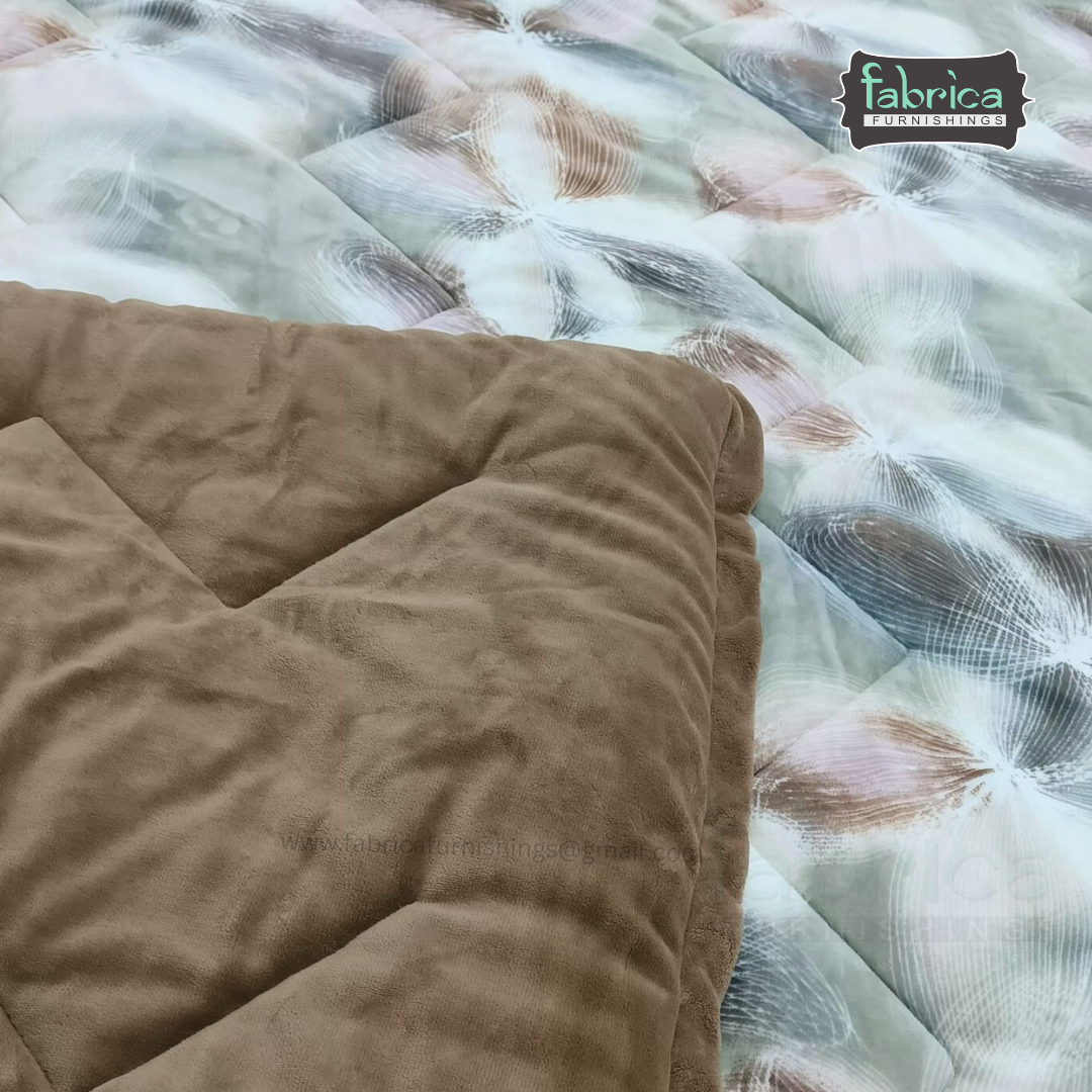 Clayton Digital Printed Double Bed Reversible Winter Quilt