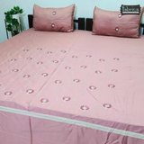 Luxurious Embroidered Pure Cotton King Size Bedsheet