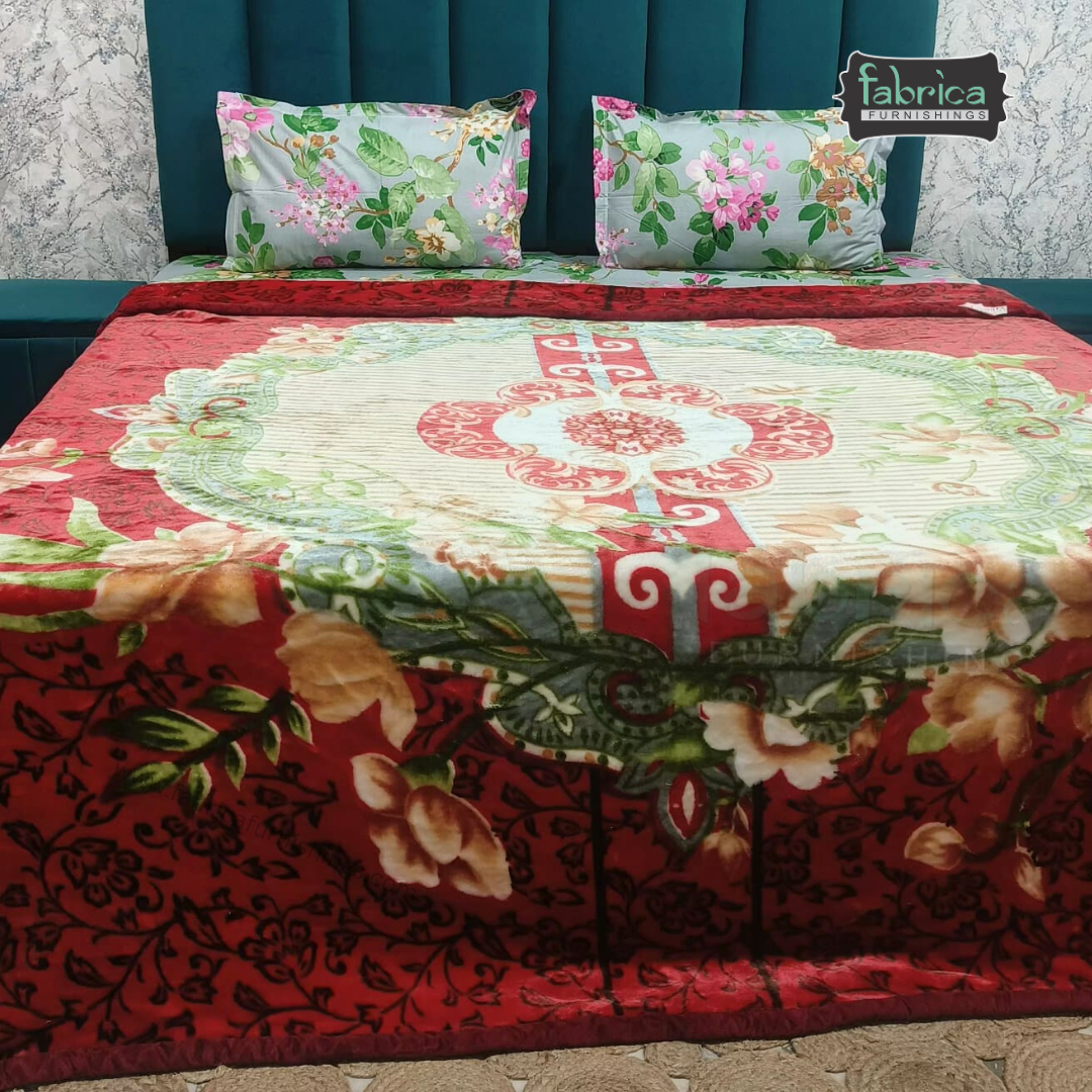 Royal comfort Floral Printed Double Bed Blanket