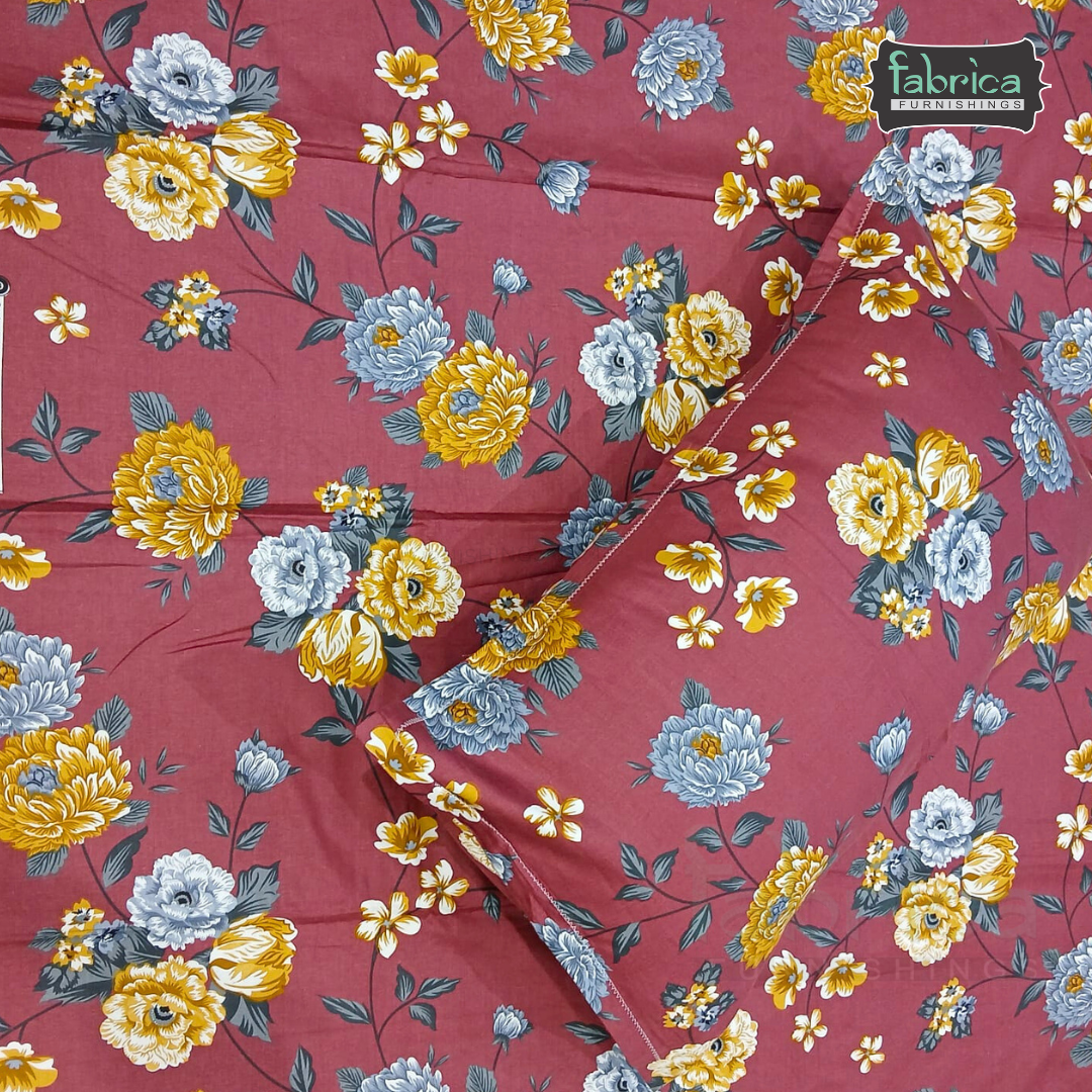 Procian Print Premium Pure Cotton Queen Size Bedsheet