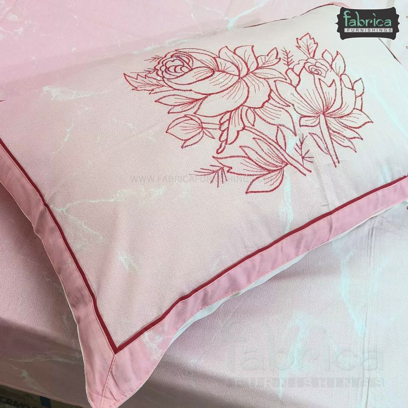 Luxury  Designer Cotton Embroider King Size Bed Sheets