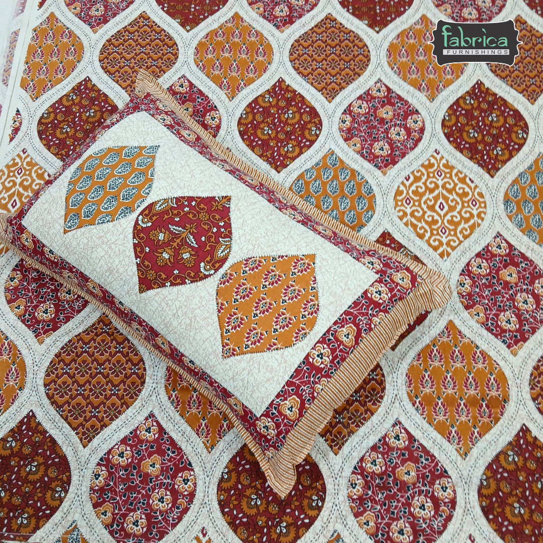 Sadabahar Anokhi Printed Pure Cotton  King Size Bedsheet Set