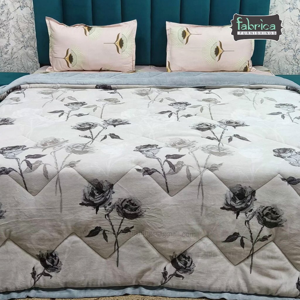 Clayton Digital Printed Double Bed Reversible Winter Quilt