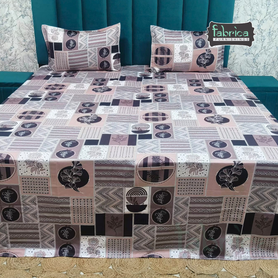Procian Premium Pure Cotton Printed King Size Bedsheet