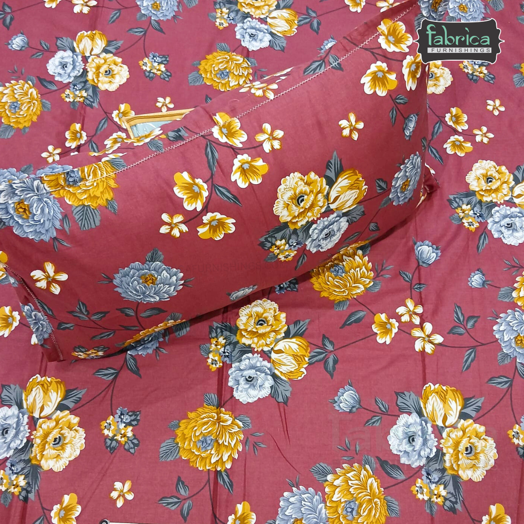 Procian Print Premium Pure Cotton Queen Size Bedsheet