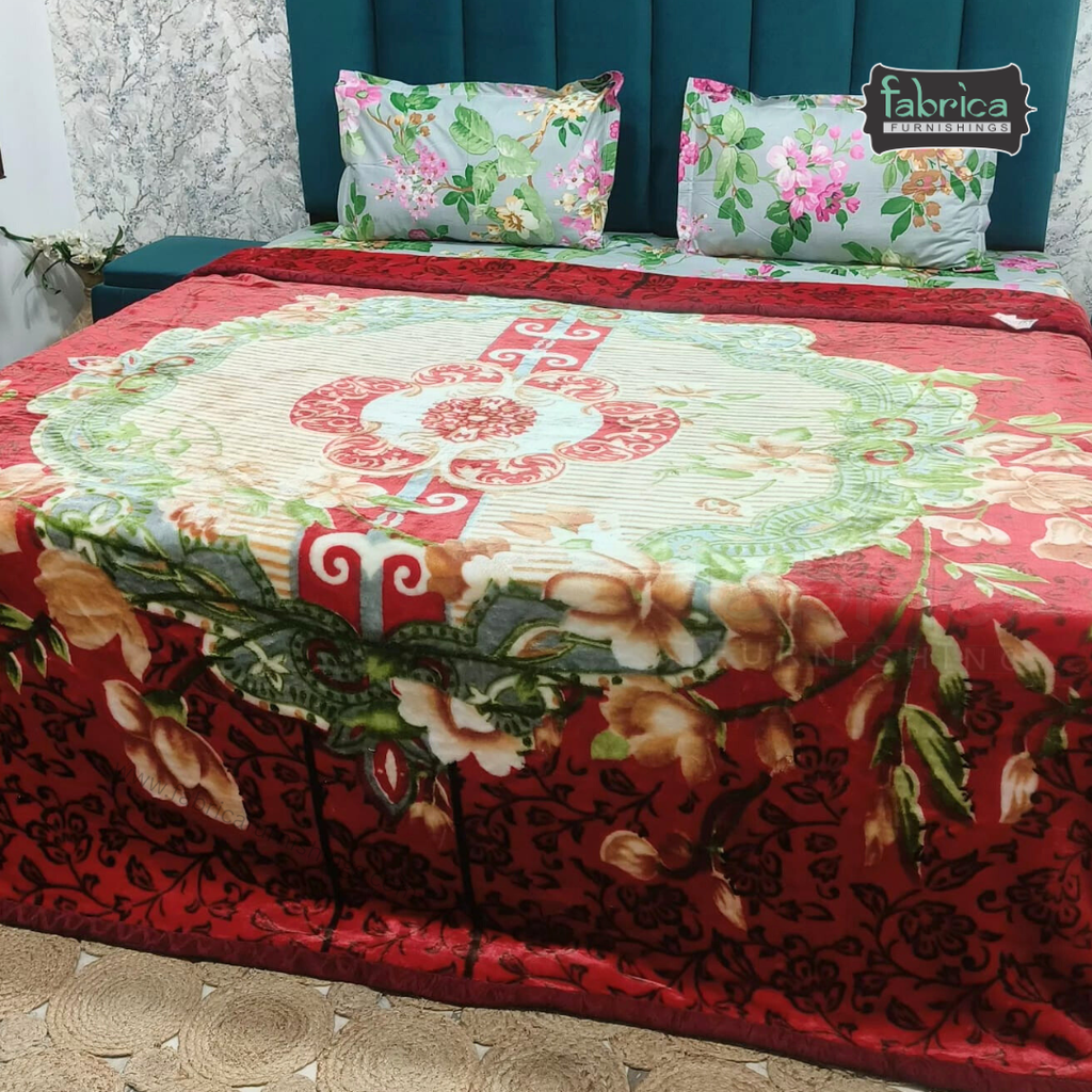 Royal comfort Floral Printed Double Bed Blanket