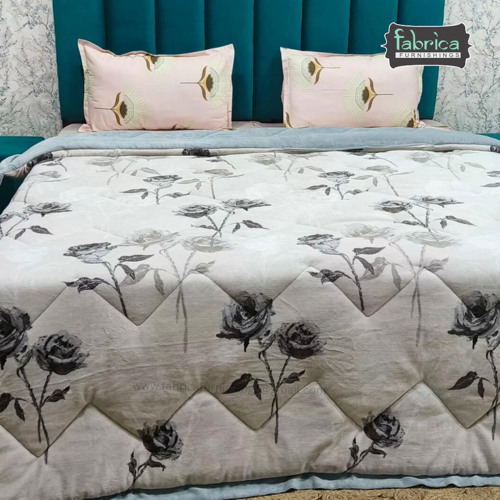 Clayton Digital Printed Double Bed Reversible Winter Quilt