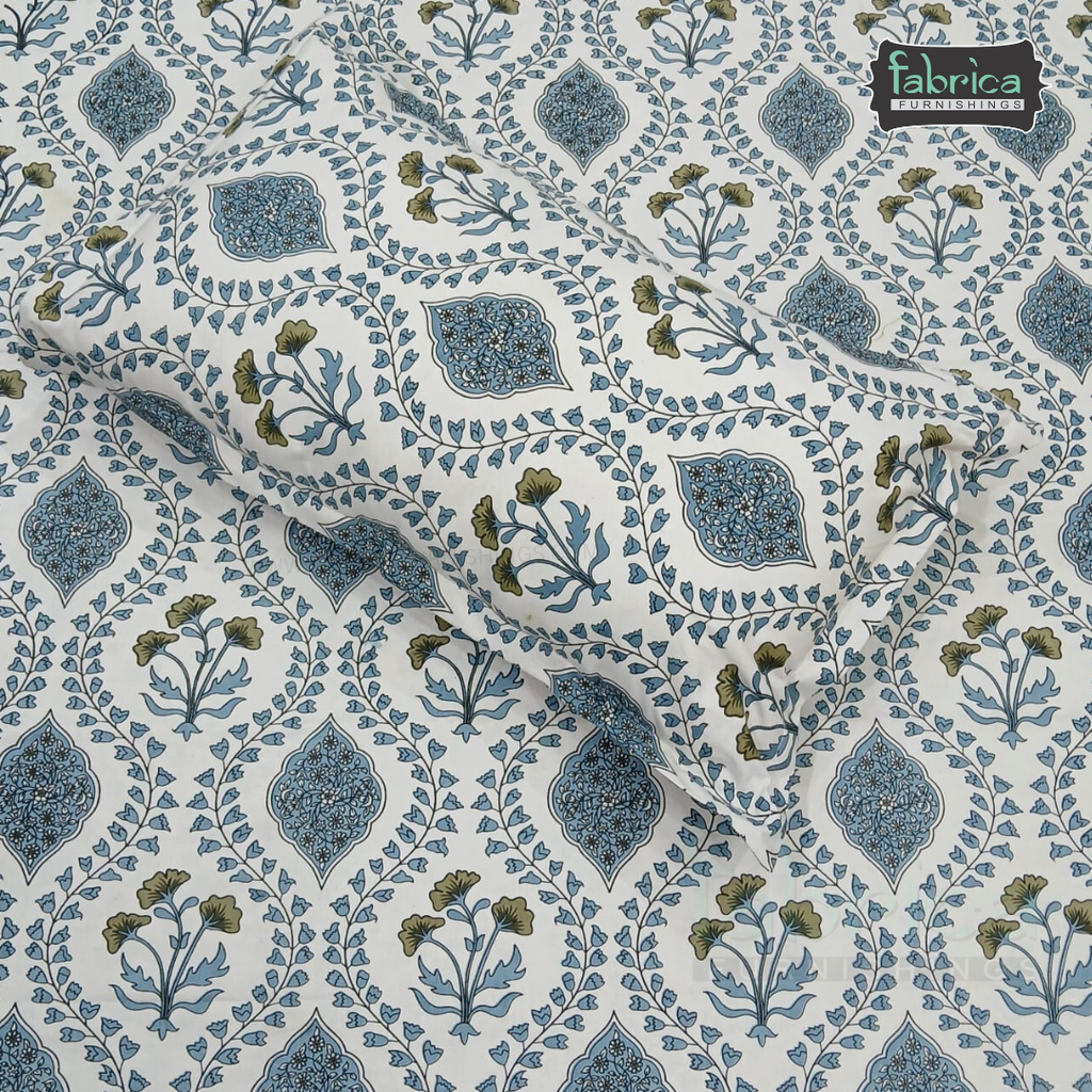 Sadabahar Anokhi Printed Pure Cotton  King Size Bedsheet Set
