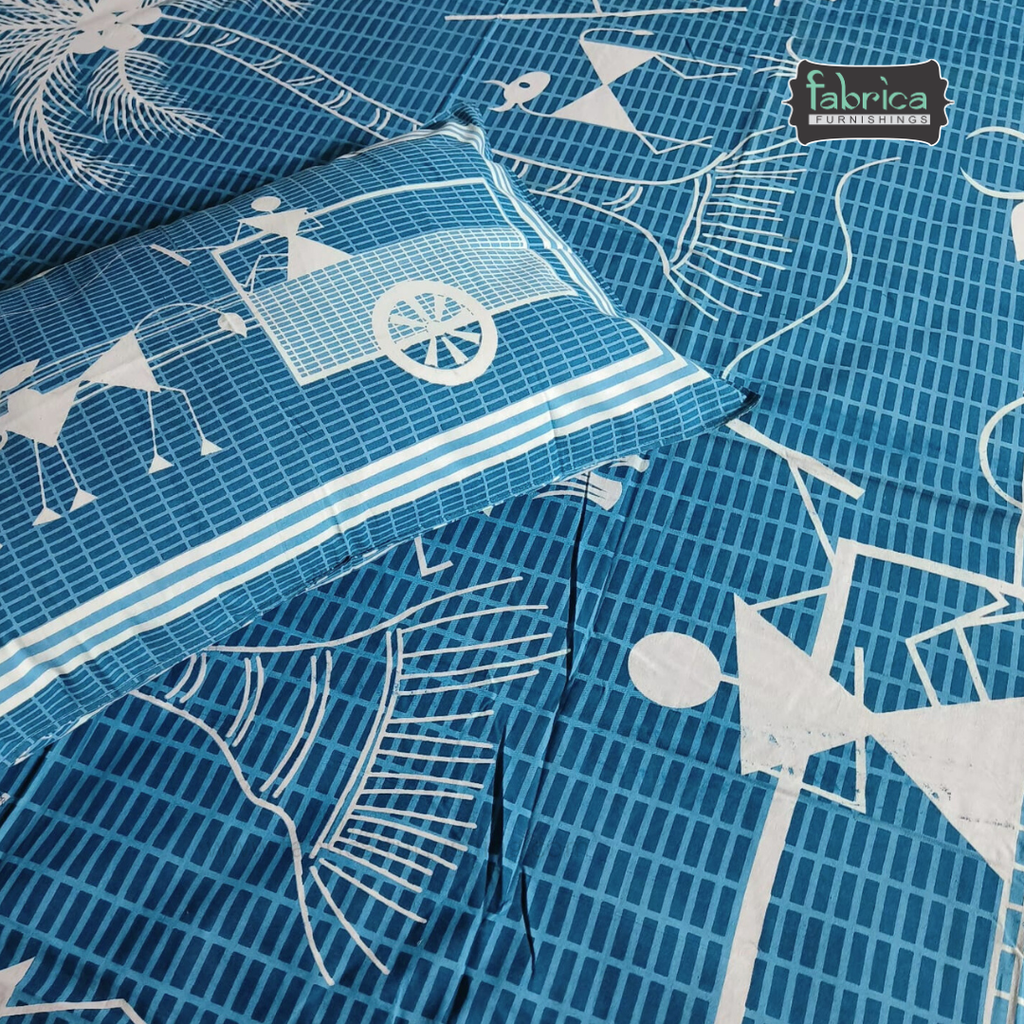 Anukriti Printed Pure Cotton King Size Bedsheet set